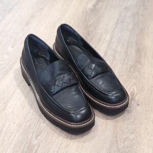 Nordstrom Notorie Lea Lug Black Leather Loafers